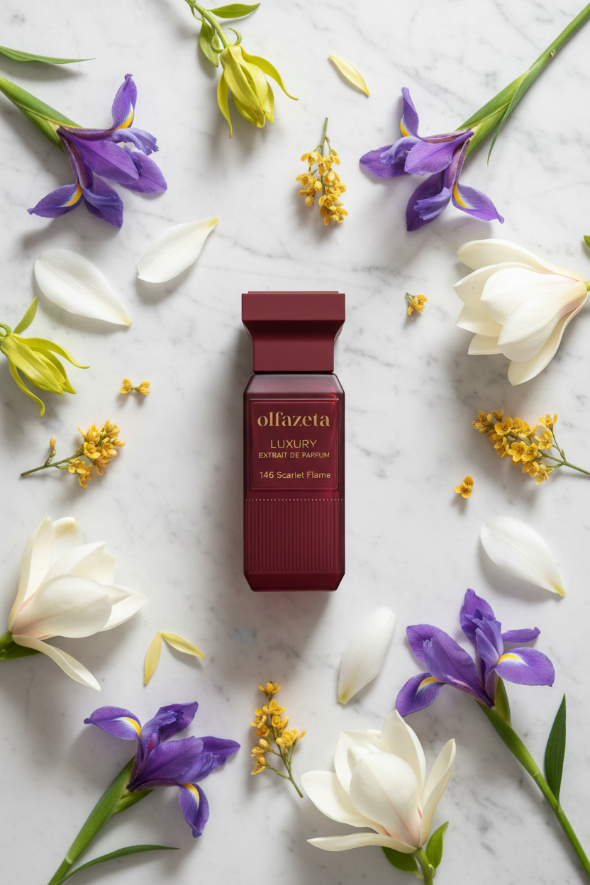 Scarlet Flame – Flat Lay