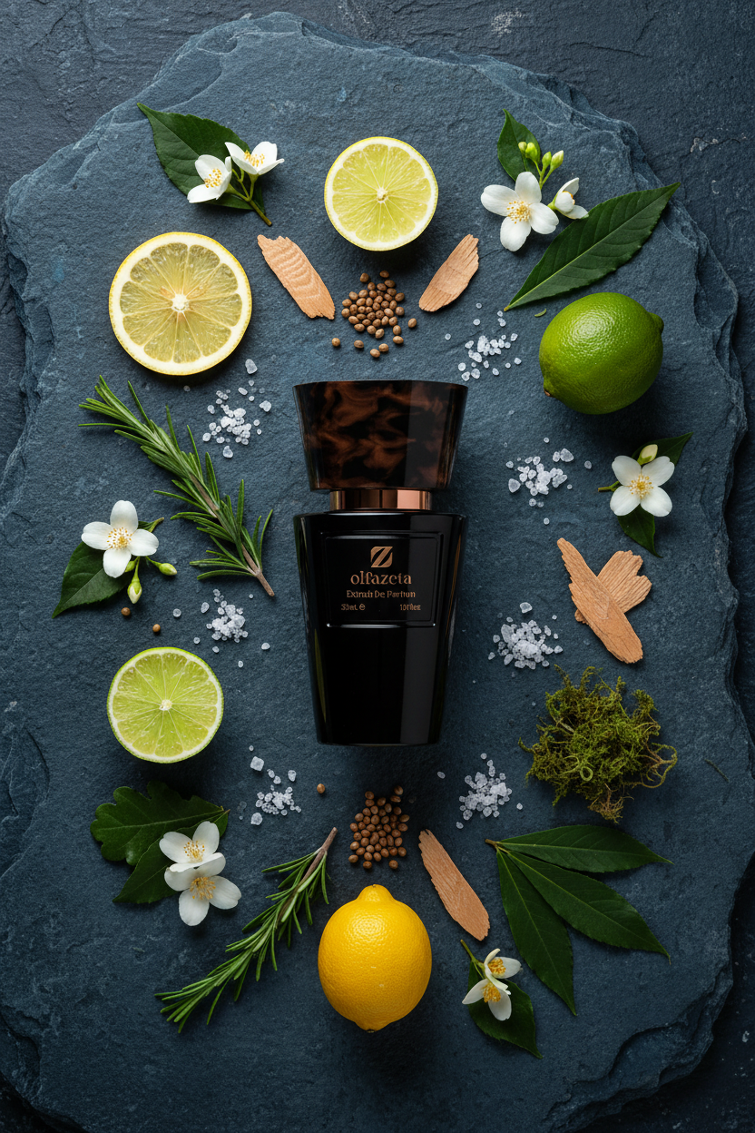 002 Deep Blue For Him – Flat Lay